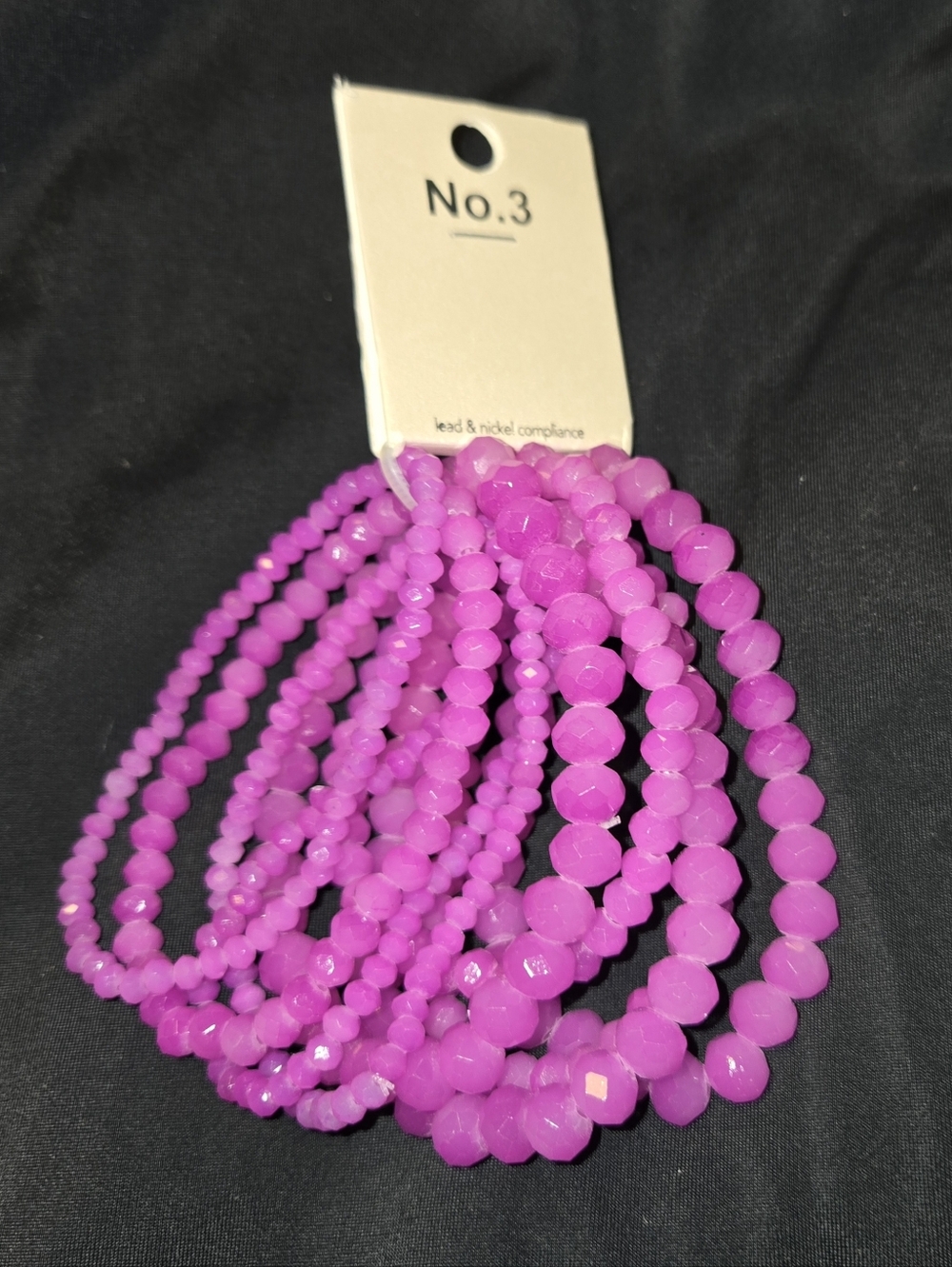 Bright Fuchsia Beaded Stretch Bracelet Set